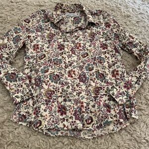 Foxcroft for Appleseed's Multicolor Floral Button Up Blouse